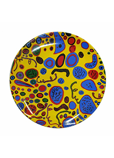 Love Was Infinitely Shining Ceramic Plate by Yayoi Kusama